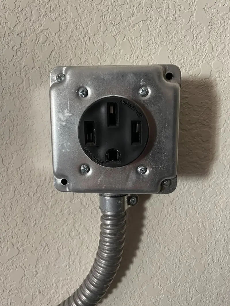 NEMA 14-50 outlet installed for Smart Home Electrical in Vista